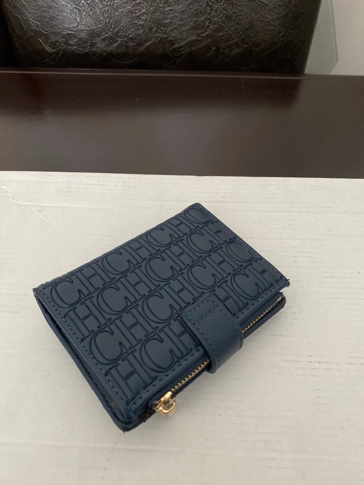 Klasik Şıklıkta Mavi Kadın Deri Cüzdan - Görsel 2