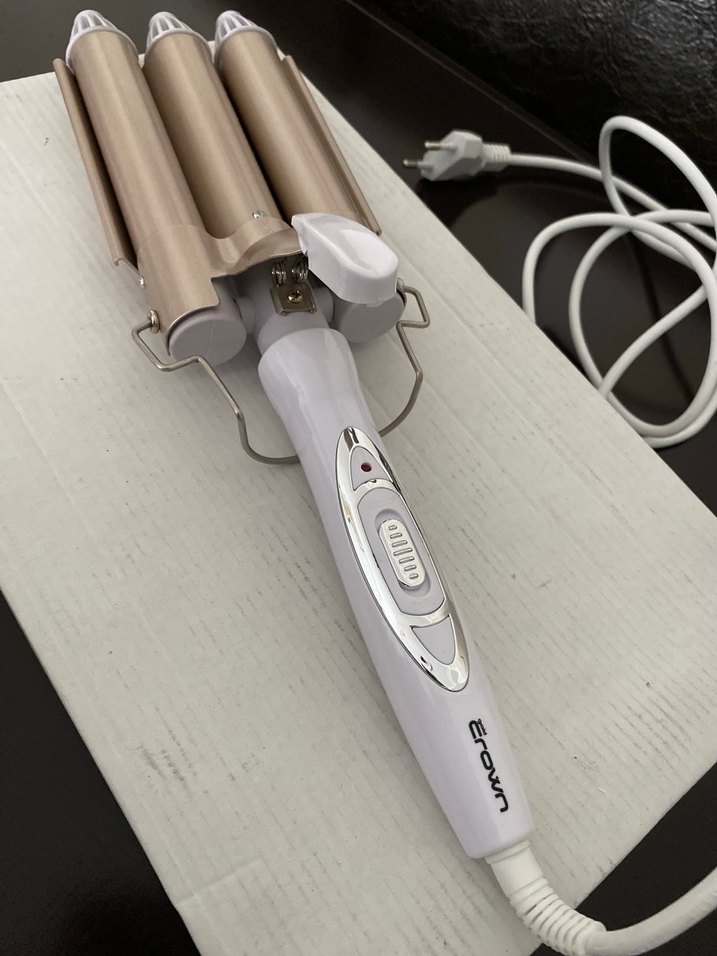 Crown Beyaz Saç Şekillendirici Üçlü Maşa - Görsel 2