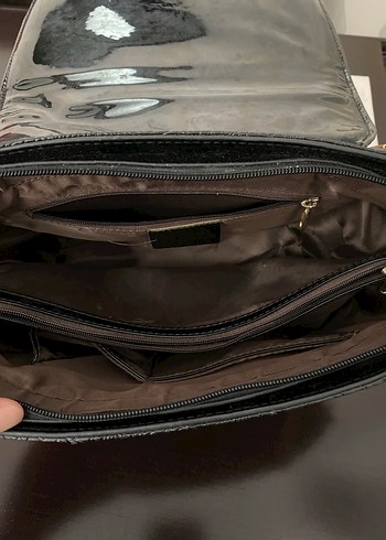 Klasik Siyah Deri Kadın Çanta - Görsel 6