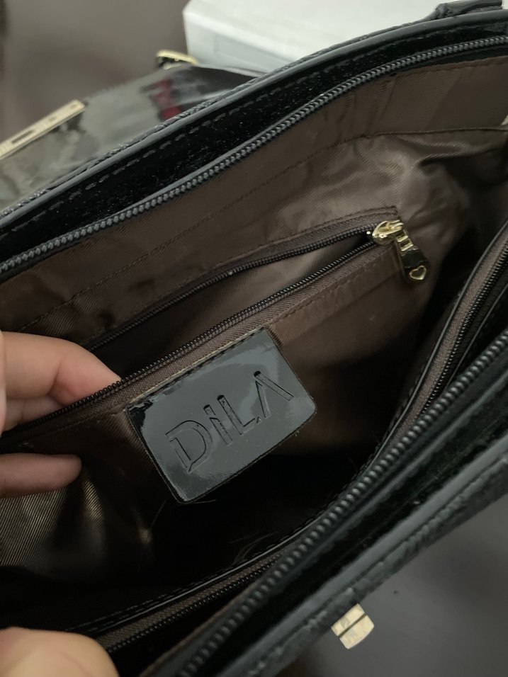 Klasik Siyah Deri Kadın Çanta - Görsel 5