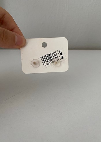 Beyaz Düğme Küpe Midi Boy - Görsel 2