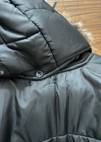 Kürklü Siyah Kadın Uzun Kışlık Mont - Görsel 7