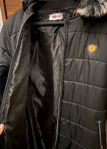 Kürklü Siyah Kadın Uzun Kışlık Mont - Görsel 4