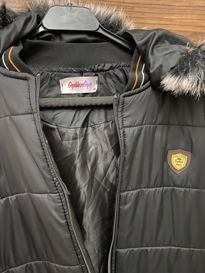 Kürklü Siyah Kadın Uzun Kışlık Mont - Görsel 5