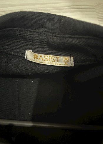 Siyah Düğmeli Kısa Kollu Denim Gömlek - Görsel 4