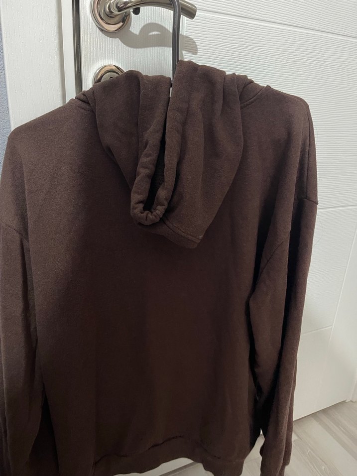 Kahverengi Fermuarlı Kadın Sweatshirt - Görsel 2