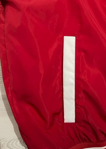 Kırmızı Baskılı Spor Kadın Ceket - Görsel 5