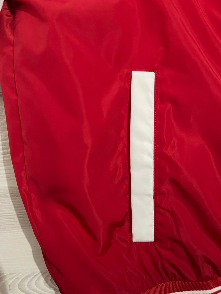 Kırmızı Baskılı Spor Kadın Ceket - Görsel 5
