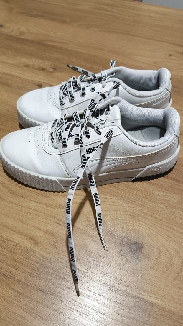 Beyaz Puma Kadın Spor Ayakkabı Elastik Bağcıklı - Görsel 3