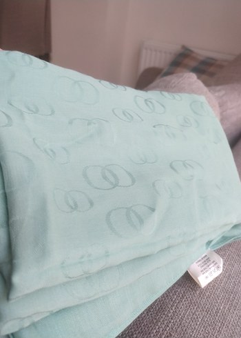 İMANOOR Dama Desen Nil Yeşili Pamuk Şal 70x200 - Görsel 3