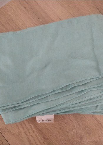 İMANOOR Dama Desen Nil Yeşili Pamuk Şal 70x200 - Görsel 4