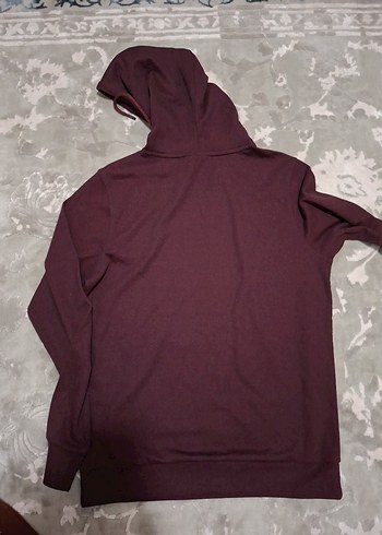 Bordo Kapüşonlu Sweatshirt - Görsel 2