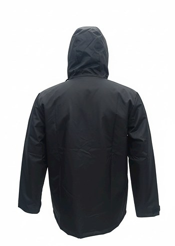 Erkek Siyah Kapüşonlu Rüzgarlık Ceket - Görsel 8