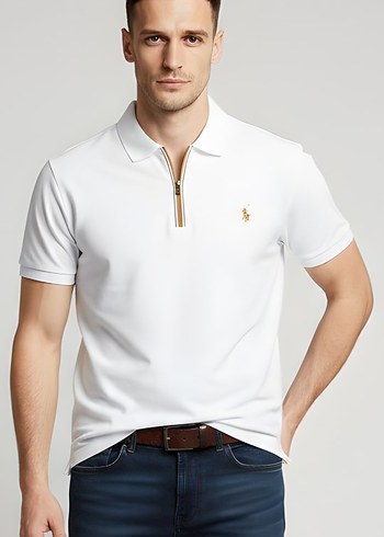 Fermuarlı Polo Tişört - Görsel 2