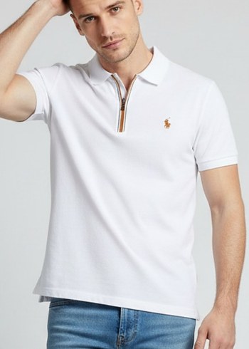 Fermuarlı Polo Tişört - Görsel 3