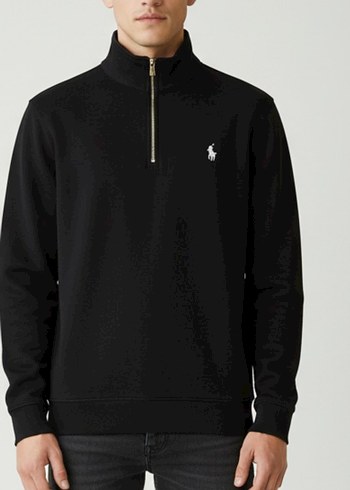 Erkek Siyah Fermuarlı Yarım Balıkçı Sweatshirt - Görsel 3