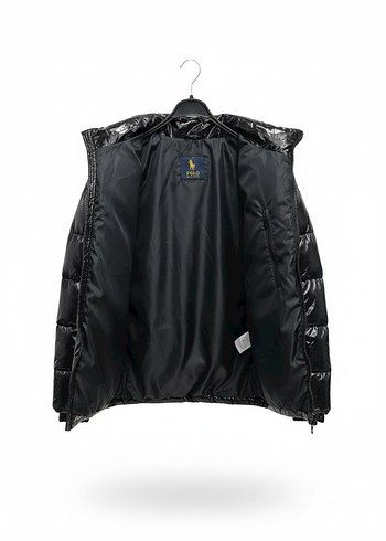 Siyah Kapüşonlu Fermuarlı Erkek Mont - Görsel 7