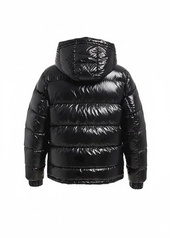 Siyah Kapüşonlu Fermuarlı Erkek Mont - Görsel 6