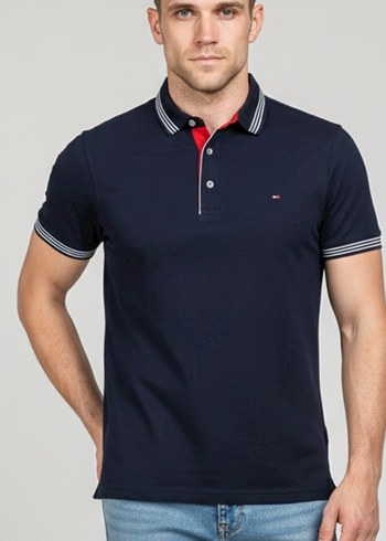 Erkek Lacivert Kısa Kollu Polo Tişört - Görsel 2