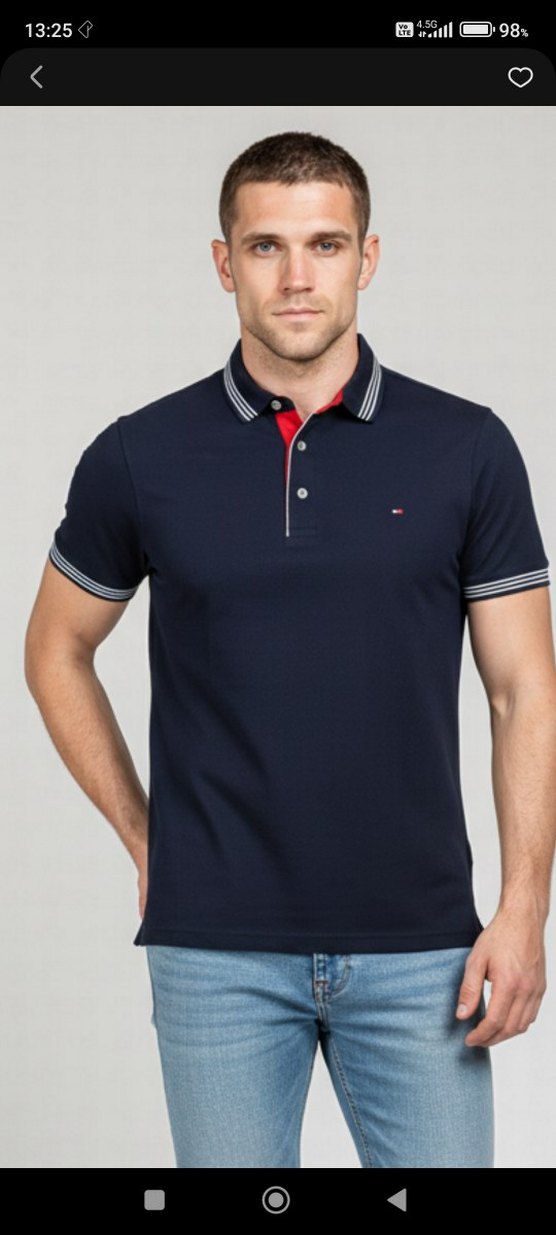 Erkek Lacivert Kısa Kollu Polo Tişört - Görsel 2