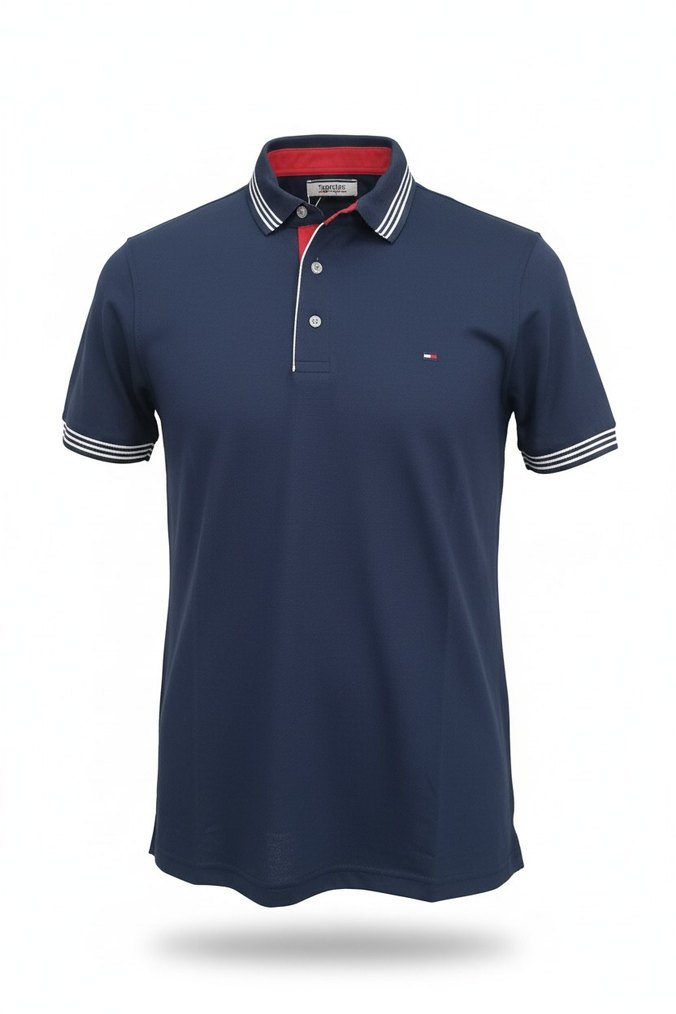 Erkek Lacivert Kısa Kollu Polo Tişört - Görsel 4
