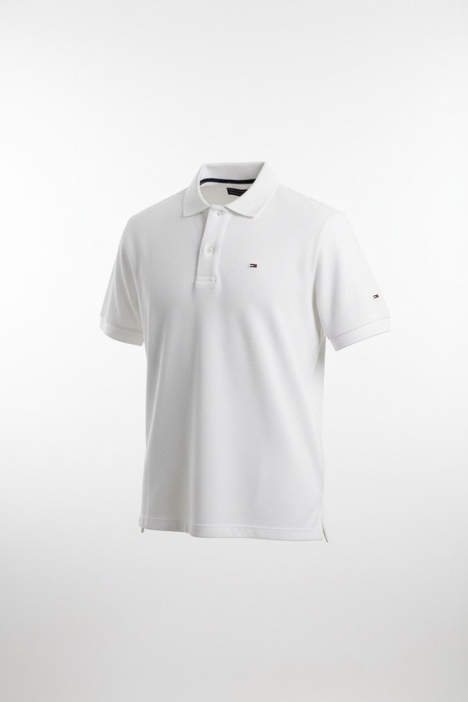 Erkek Beyaz Kısa Kollu Polo Tişört - Görsel 5