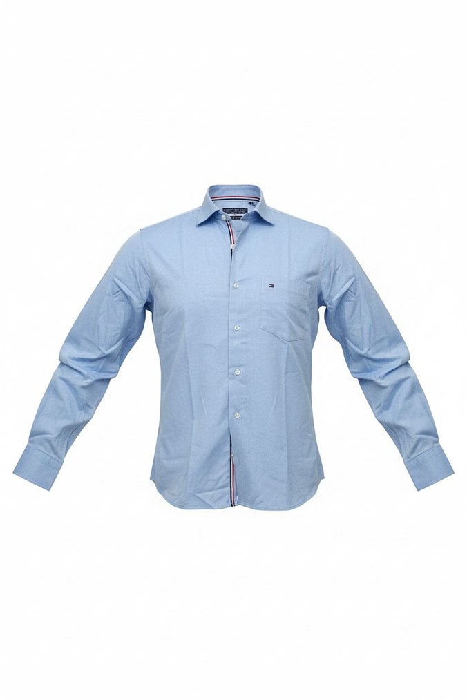 Mavi Erkek Uzun Kollu Pamuk Gömlek - Görsel 2