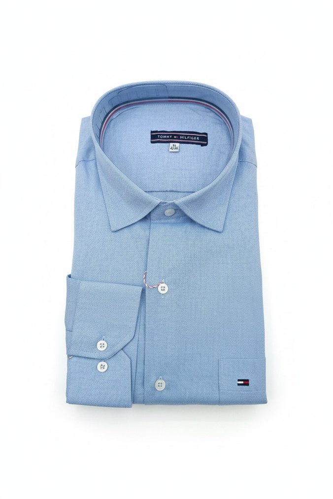 Mavi Erkek Uzun Kollu Pamuk Gömlek - Görsel 3