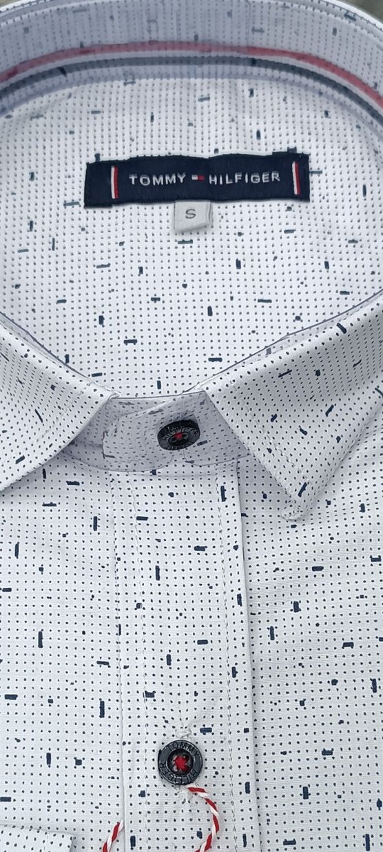 Beyaz Baskılı Erkek Gömlek - Görsel 2