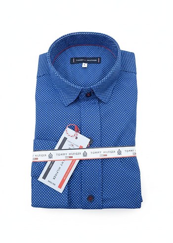 Mavi Uzun Kollu Düğmeli Gömlek - Görsel 3