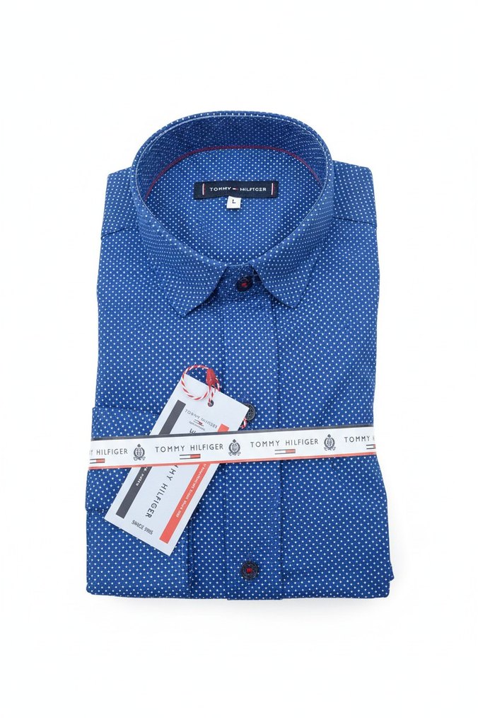 Mavi Uzun Kollu Düğmeli Gömlek - Görsel 3