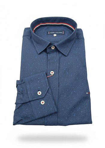 Erkek Lacivert Düğmeli Uzun Kollu Gömlek - Görsel 5