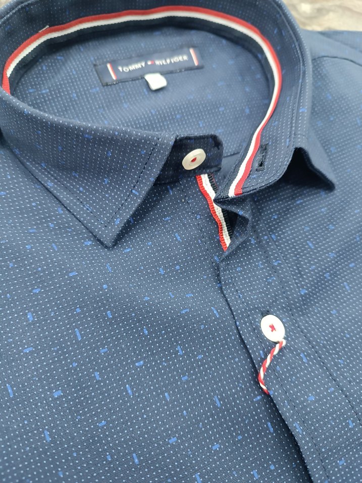 Erkek Lacivert Düğmeli Uzun Kollu Gömlek - Görsel 2