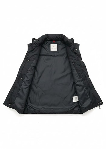 Erkek Siyah-Beyaz Yelek, Yüksek Yaka, Kemerli - Görsel 3