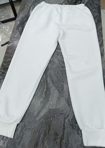 Beyaz Erkek Rahat Kesim Spor Eşofman - Görsel 4