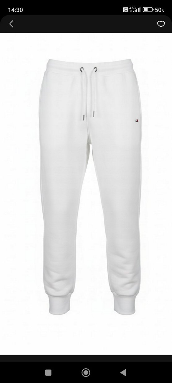 Beyaz Erkek Rahat Kesim Spor Eşofman - Görsel 3