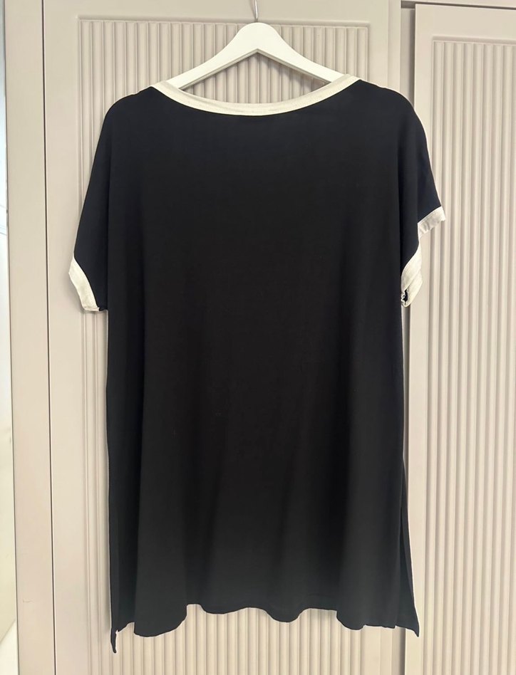 Whip design Boncuk İşlemeli Siyah Hamile Bluzu - Görsel 2