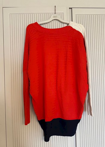 İpekyol Renk Bloklu V Yakalı Kadın Triko - Görsel 2