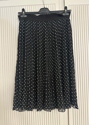 Ekol Puantiye Desenli Uzun Pilili Etek - Görsel 2