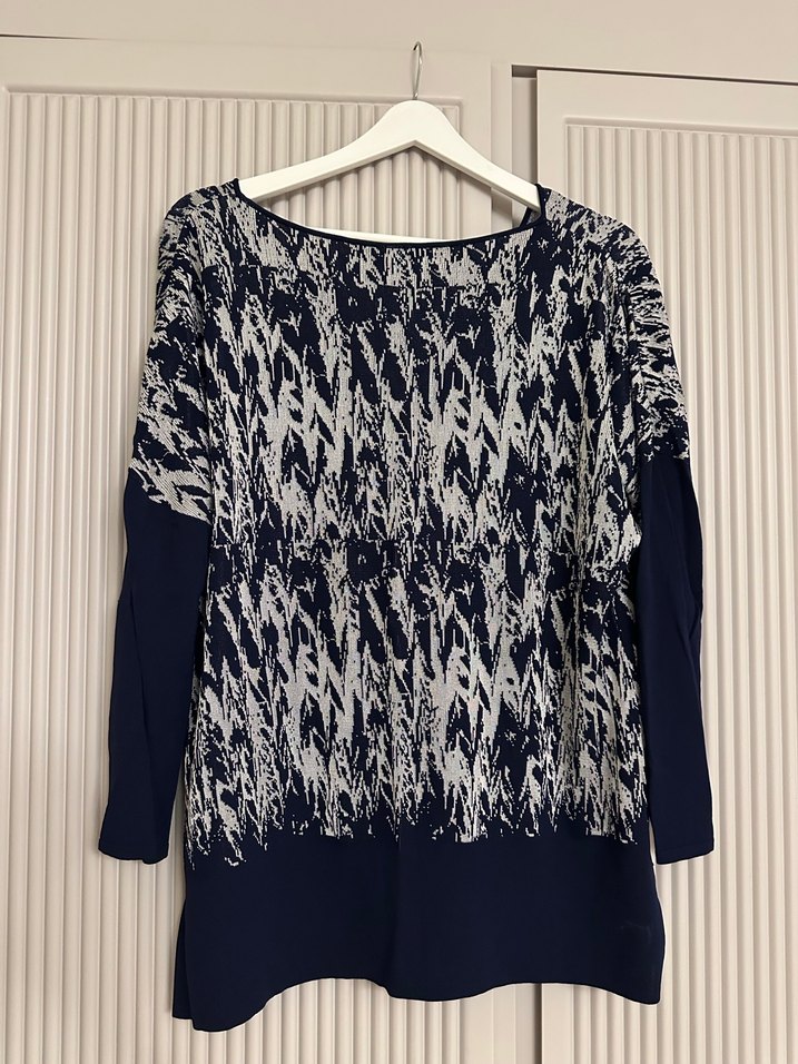 Triko Mısrlı lacivert triko kazak - Görsel 2