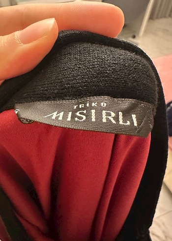 Triko Mısırlı Bordo Leopar Desenli Triko Kalem Etek - Görsel 3