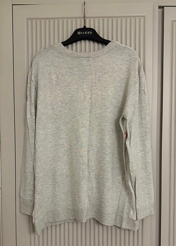 İpekyol Pamuklu Çiçek Desenli Gri Kadın Sweatshirt - Görsel 2