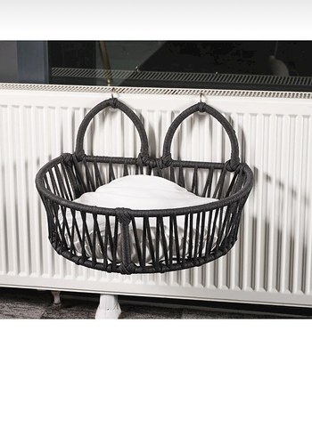 Gri asılabilir bebek sepeti - Görsel 2
