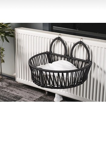 Gri asılabilir bebek sepeti - Görsel 3