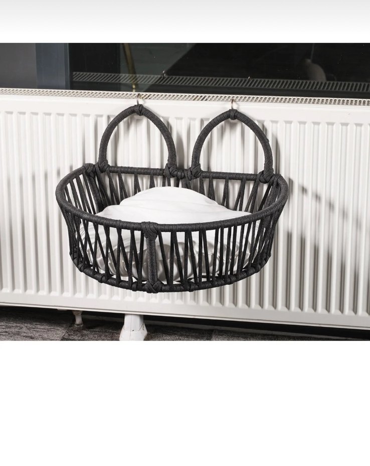 Gri asılabilir bebek sepeti - Görsel 2