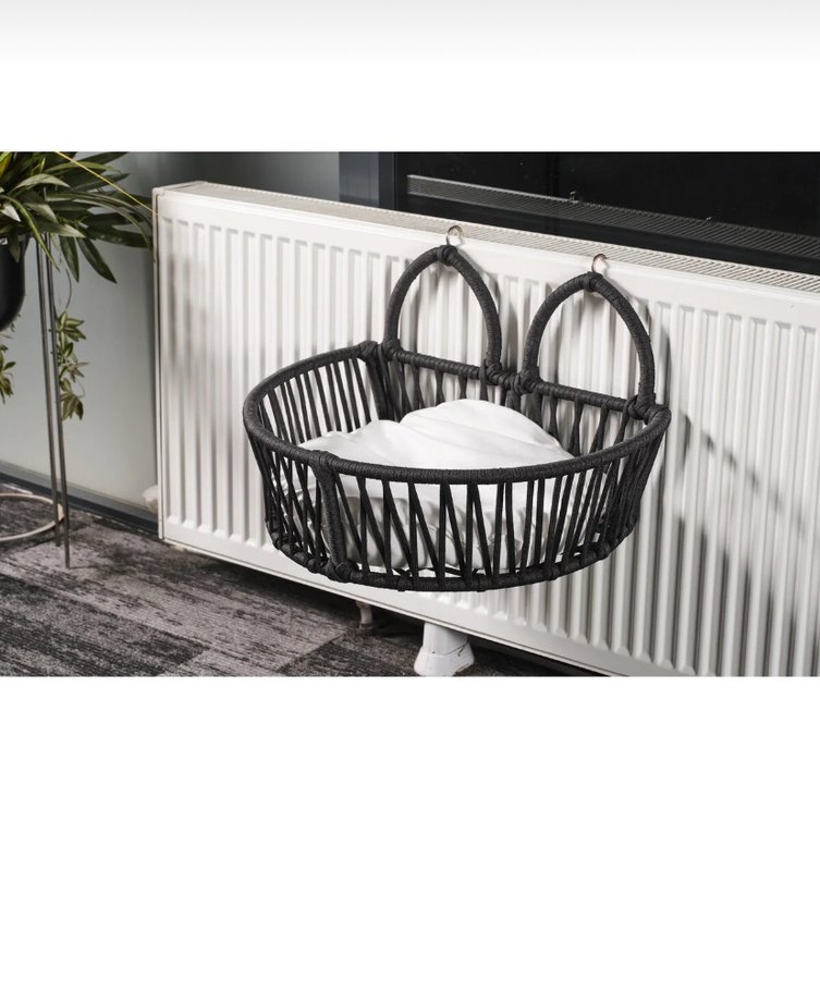 Gri asılabilir bebek sepeti - Görsel 3