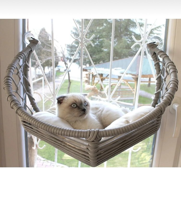 Bej ve Gri Kedi Hamak - Görsel 3