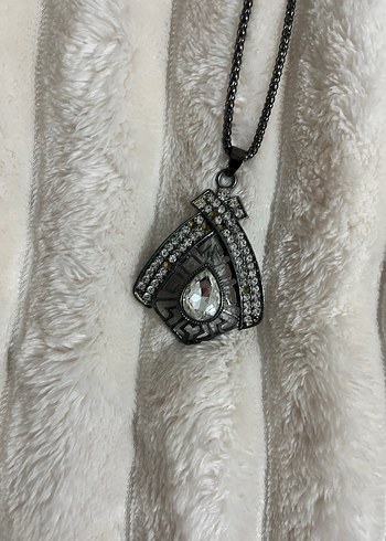 Uzun Zincirli taşlı Kadın Kolye - Görsel 6