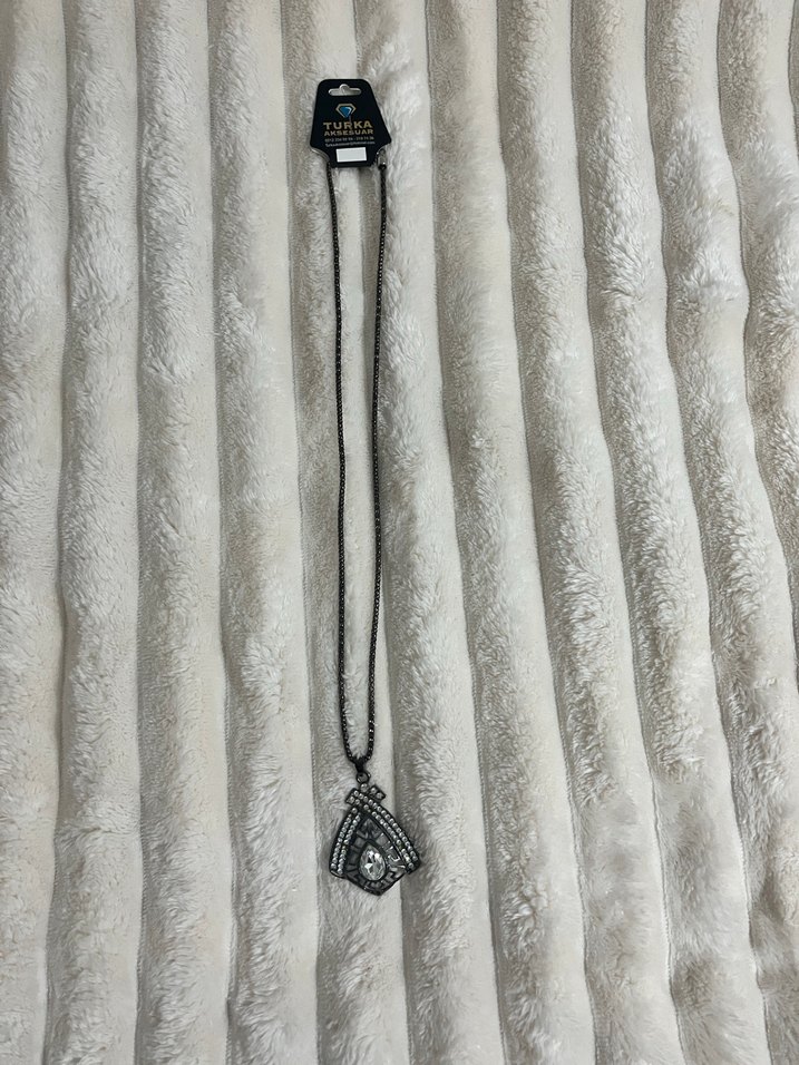 Uzun Zincirli taşlı Kadın Kolye - Görsel 5