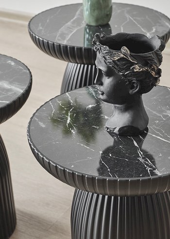 3' lü Orta Sehpa Bohem Tarz - Görsel 2